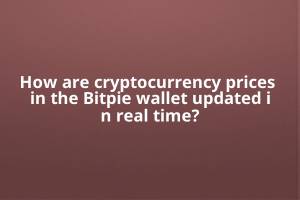 How are cryptocurrency prices in the Bitpie wallet updated in real time?