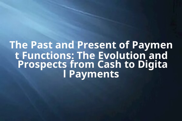 The Past and Present of Payment Functions: The Evolution and Prospects from Cash to Digital Payments