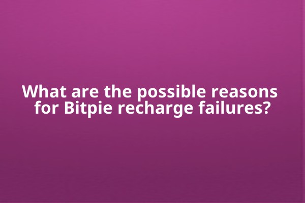 What are the possible reasons for Bitpie recharge failures?