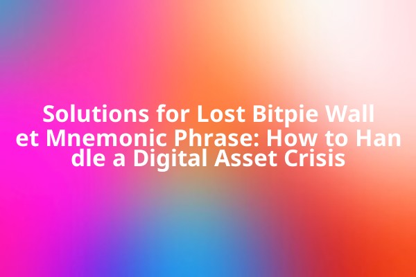 Solutions for Lost Bitpie Wallet Mnemonic Phrase: How to Handle a Digital Asset Crisis