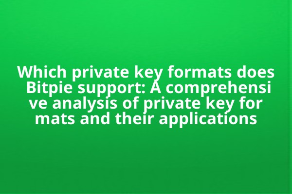Which private key formats does Bitpie support: A comprehensive analysis of private key formats and their applications