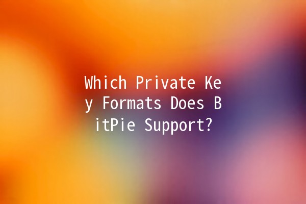 Which Private Key Formats Does BitPie Support? 🔑💻