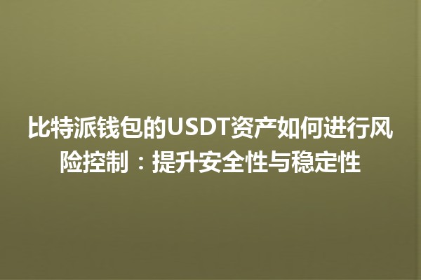 比特派钱包的USDT资产如何进行风险控制：提升安全性与稳定性