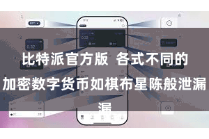 比特派官方版  各式不同的加密数字货币如棋布星陈般泄漏